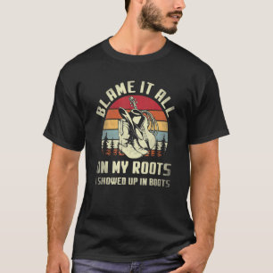 T-shirt Vintage Blâmer Tout Sur Mes Racines Je Suis Arrivé