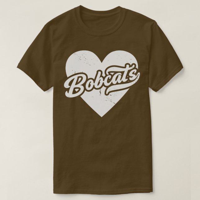 T-shirt Vintage Bobcats School Spirit Lycée Mascotte (Design devant)