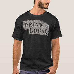 T-shirt Vintage Boire bière artisanale locale Nebraska