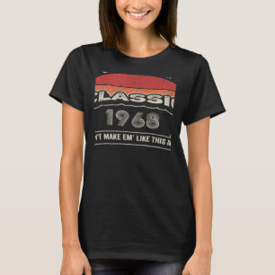 T-shirt Vintage Born In 1968 54th Birthday 54 Years Old