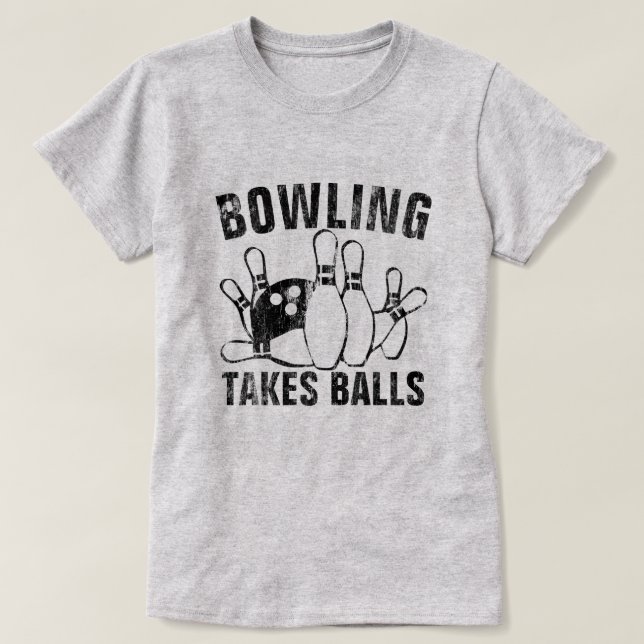 T-shirt Vintage Bowling Balls (Design devant)