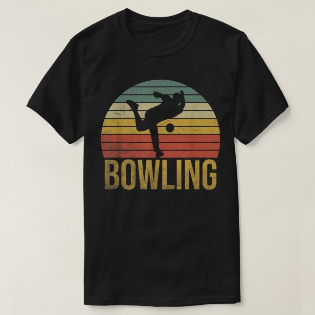 T-shirt Vintage Bowling - Bowler Retro Gift 762 (Design devant)