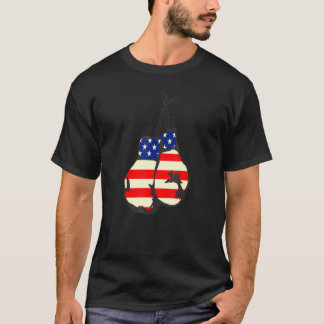 T-shirt Vintage Boxing Gloves American Flag