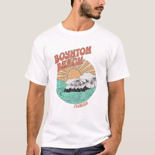 T-shirt Vintage Boynton Beach Floride Palmiers FL Retro