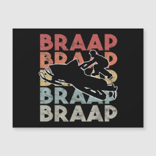T-Shirt vintage Braap Snowmobile I Retro Snow Sled