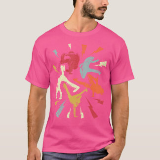 T-shirt Vintage Break Dancing Bboy Poses Hip hop rétro