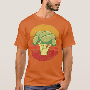T-shirt Vintage Broccoli Retro Cauliflower Vegan Cool Vega