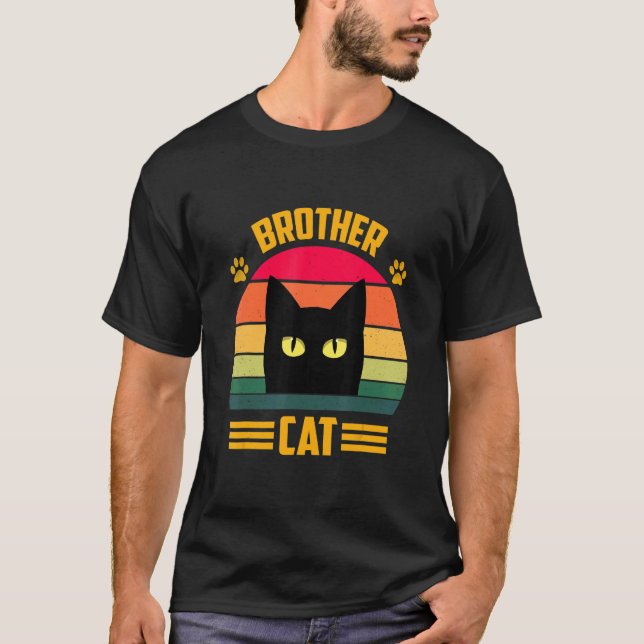 T-shirt Vintage Brother style chat Retro (Devant)