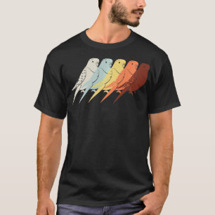 T-shirt Vintage Budgie Budgerigar Perroquet d'oiseaux