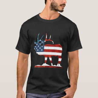 T-shirt Vintage Bull Elk Chemise American Elk Chasse Cadea