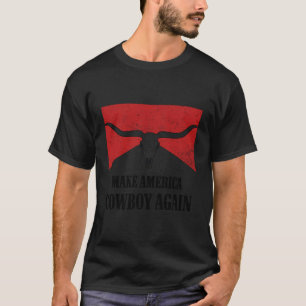 T-shirt Vintage Bull Skull Western Life Makes America A Co