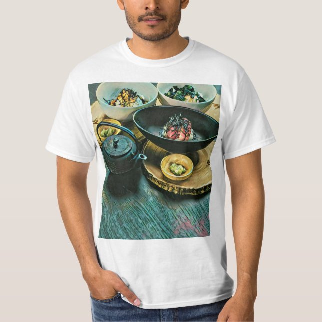 T-shirt Vintage cadeau sushi (Devant)