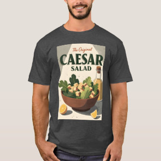 T-shirt Vintage Caesar Salad Poster Retro Kitchen Art gift