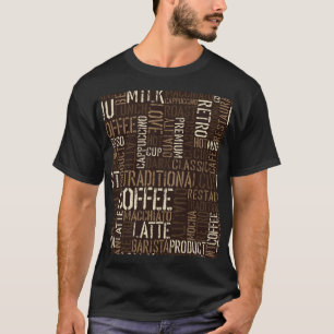 T-shirt Vintage café expérience Motif sans couture