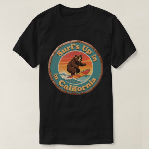 T-shirt Vintage California Surf's Up Ours en train de surf