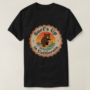 T-shirt Vintage California Surf's Up Oursin Californien