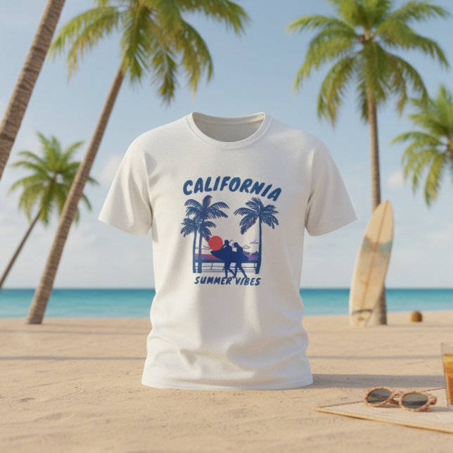 T-shirt Vintage californie violes d'été (Créateur téléchargé)
