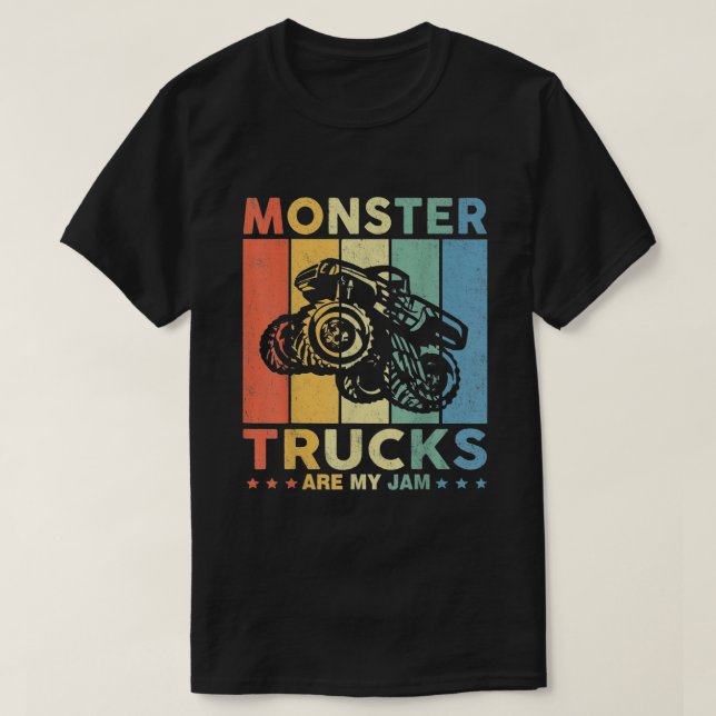 T-shirt Vintage Camion Monster Sont Ma Jam (Design devant)