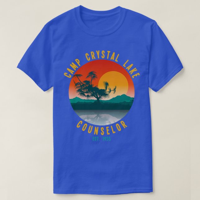 T-shirt Vintage Camp Crystal Lake Counselor (Design devant)