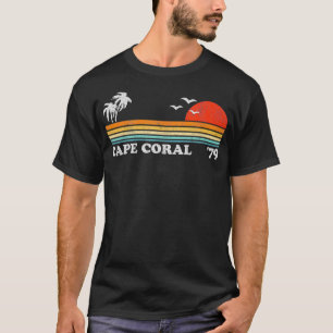 T-shirt Vintage Cape Coral Florida Retro Sun Beach Surf