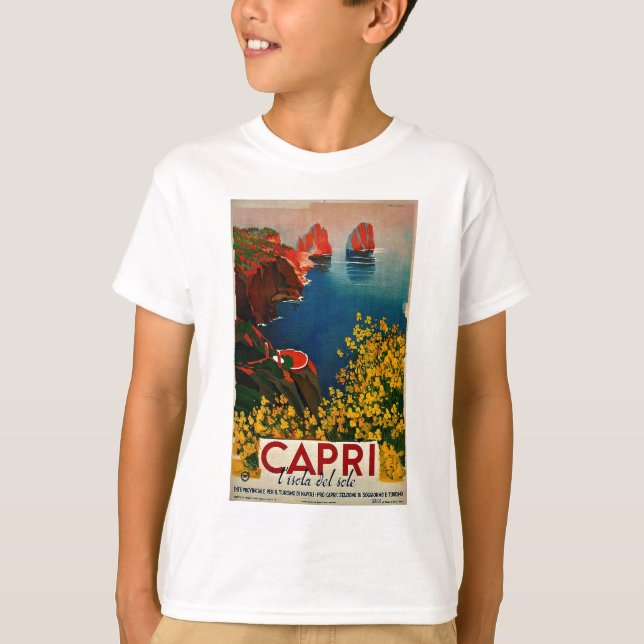 T-shirt Vintage Capri L'Isola del Sole Italie (Devant)