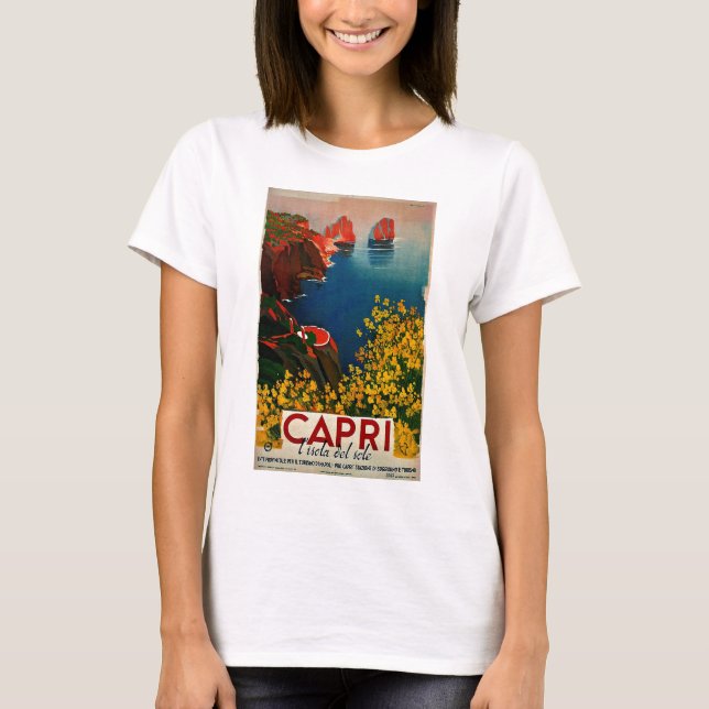 T-shirt Vintage Capri L'Isola del Sole Italie (Devant)