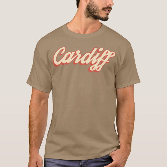 T-shirt Vintage Cardiff Wales drôle (Devant)