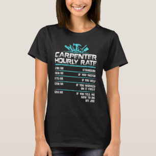 T-shirt Vintage Carpenter Vêtements de travail du bois Tau