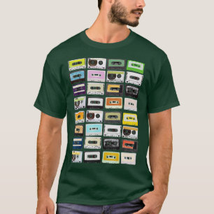 T-shirt Vintage Cassette Tape Pencil 70 80 90 