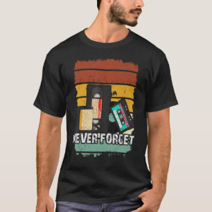 T-shirt Vintage cassettes Collection de musique des années