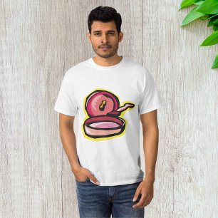 T-shirt Vintage Cast Iron Griddle Retro Cuisine Art