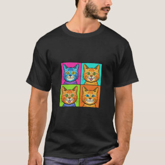 T-shirt vintage cats pop art andy warhol style