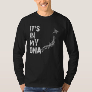 T-shirt Vintage C'est Dans Mon ADN Japon Carte d'empreinte