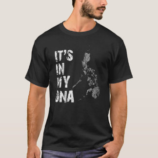 T-shirt Vintage C'est Dans Mon Adn Philippines Carte Du Co