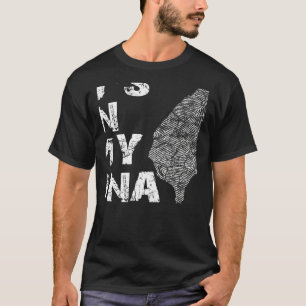 T-shirt Vintage C'est Dans Mon ADN Taiwan Carte d'empreint