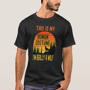 T-shirt Vintage C'Est Mon Costume Humain Je Suis Vraiment 
