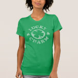 T-shirt Vintage charme Lucky<br><div class="desc">Chirurgie à 4 feuilles shamrock St. Patrick's Day</div>