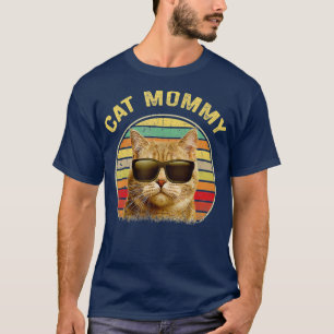 T-shirt vintage chat maman drôle chat maman rétro meilleur