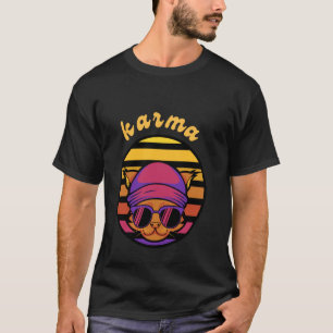 T-shirt Vintage Chat Musique Karma Cadeau.Ados, Filles, En