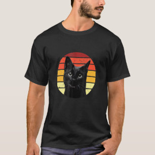 T-shirt Vintage Chat Noir Style Rétro Chats Lover Kit cade