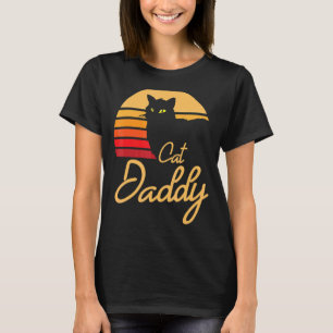 T-shirt Vintage Chat Papa Fils Fille Père Père Papa Mari