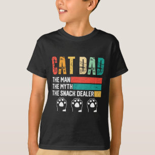 T-shirt Vintage Chat Papa L'Homme Le Mythe Snack Dealer Fe