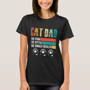 T-shirt Vintage Chat Papa L'Homme Le Mythe Snack Dealer Fe