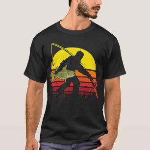 T-shirt Vintage Chemise de pêche au pied jaune Walleye Fis