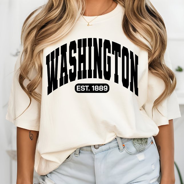 T-shirt Vintage Chemise Washington, cadeau patriotique pou (Washington shirt, Washington home state shirt, Washington girl shirt, Washington game day shirt)