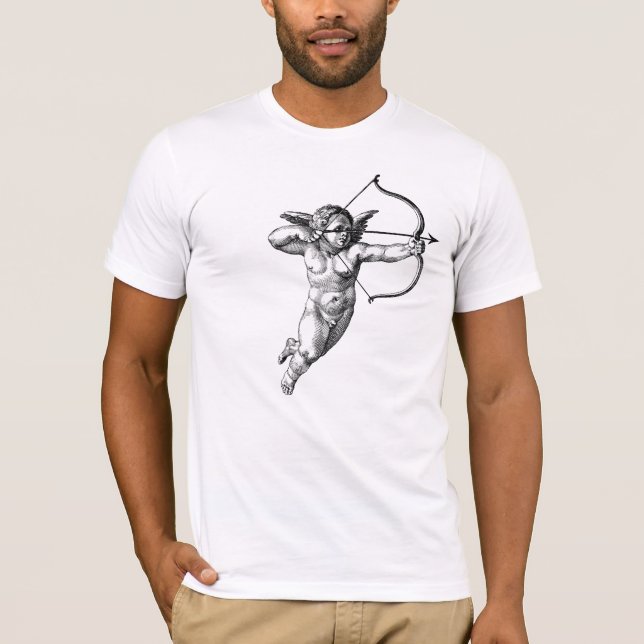 T-shirt Vintage Cherub Cupid Love (Devant)