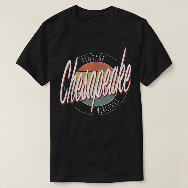T-shirt Vintage Chesapeake Virginia  (Design devant)
