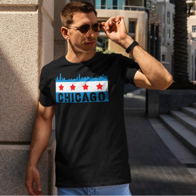 T-shirt Vintage Chicago Flag (Créateur téléchargé)