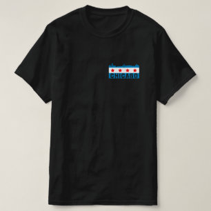 T-shirt Vintage Chicago Flag Skyline