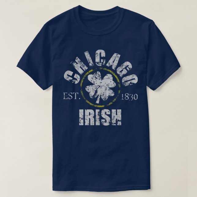 T-shirt Vintage Chicago Irish Heritage (Design devant)